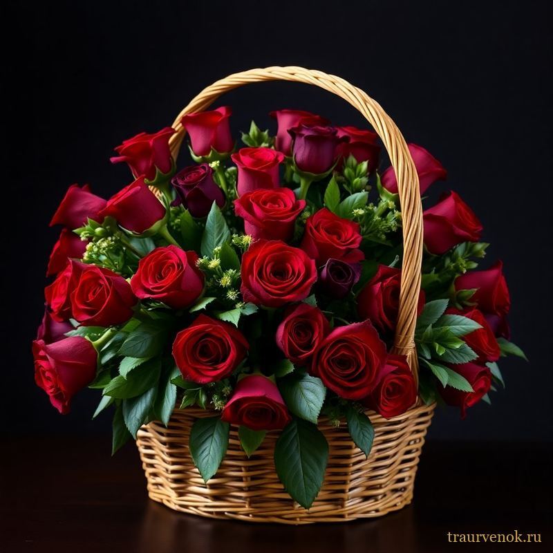 Корзина «Красные розы»